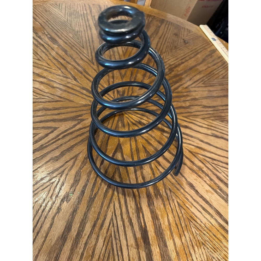 Vintage Black Metal Conical Compression Spring Heavy Duty Tapered Coil 7.5 inch